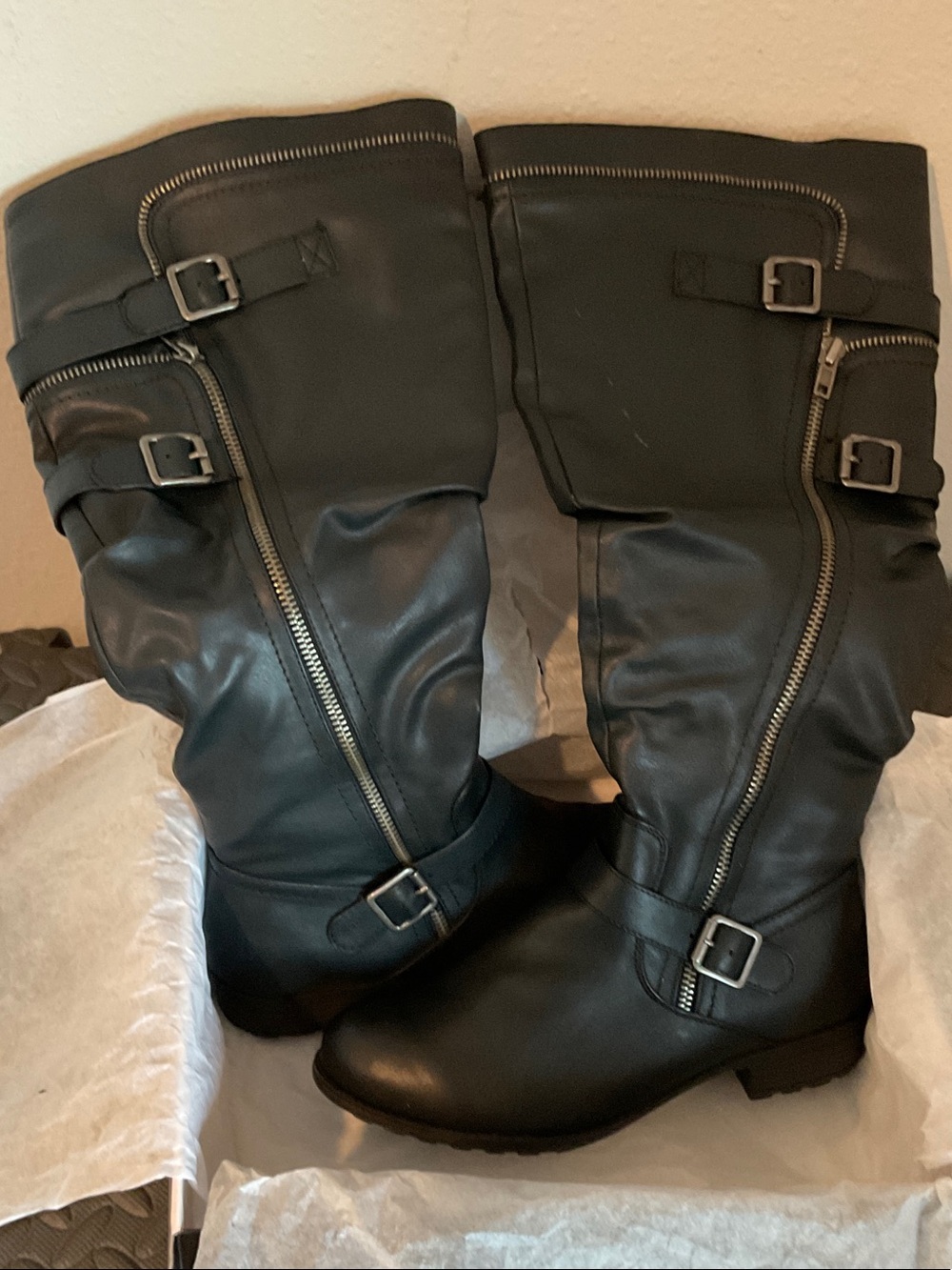 Nine West Black Leather Boots - Picture 3 of 6